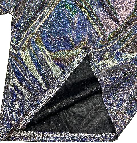 ZUYPSK Kinder Jungen Mädchen Metallic T-Shirt Lockeres Oberteil Kurzarm Paillettiertes Performance-Party-Jazz-Tanz-T-Shirt (DE/NL/SE/PL, Numerisch, 152, Regular, Schwarz)