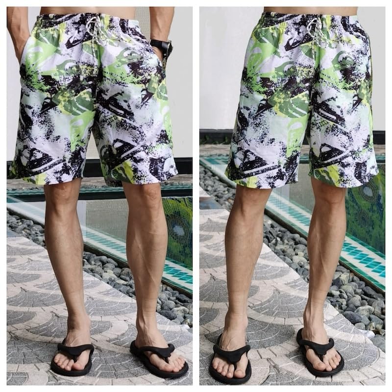 Men's Summer Lightweight Shorts/Board Shorts Quick Dry Straight Loose Casual Beach Shorts with Mesh Lining4