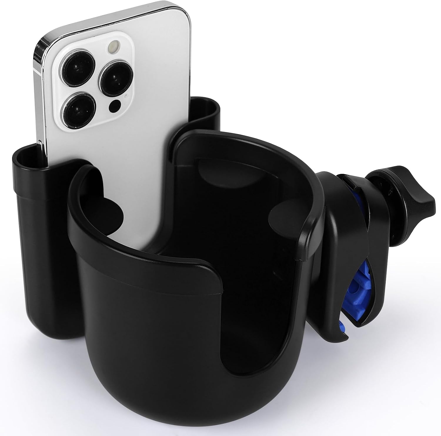 Accmor Wheelchair Cup Holder with Phone Holder, Universal 360° Rotatable Walker Cup Holder Rollator Scooter Accessory