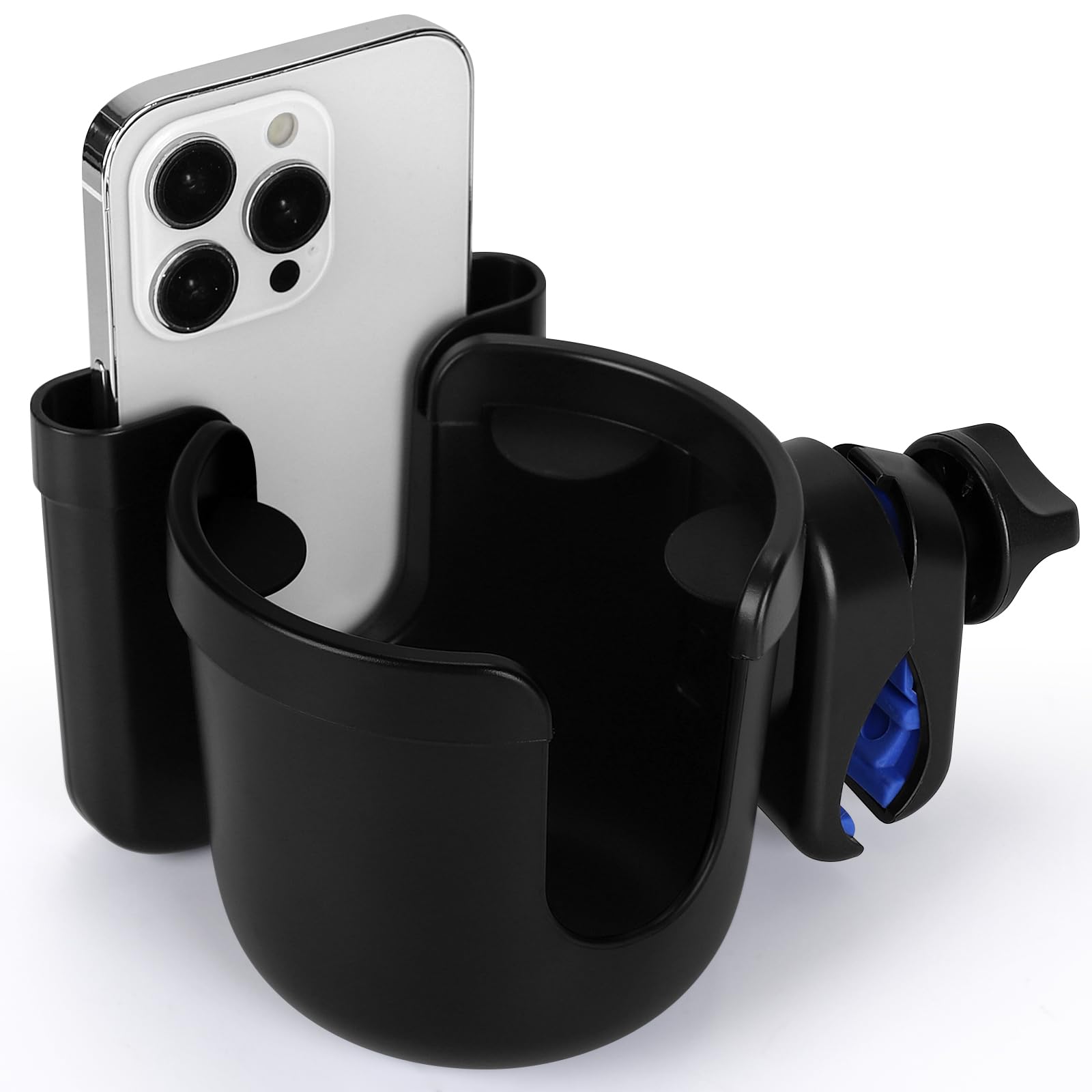Accmor Wheelchair Cup Holder with Phone Holder, ﻿Cup Holder for Walker, Universal 360° Rotatable Rollator Scooter Wheelchiar Cup Holder Attachment Accessory