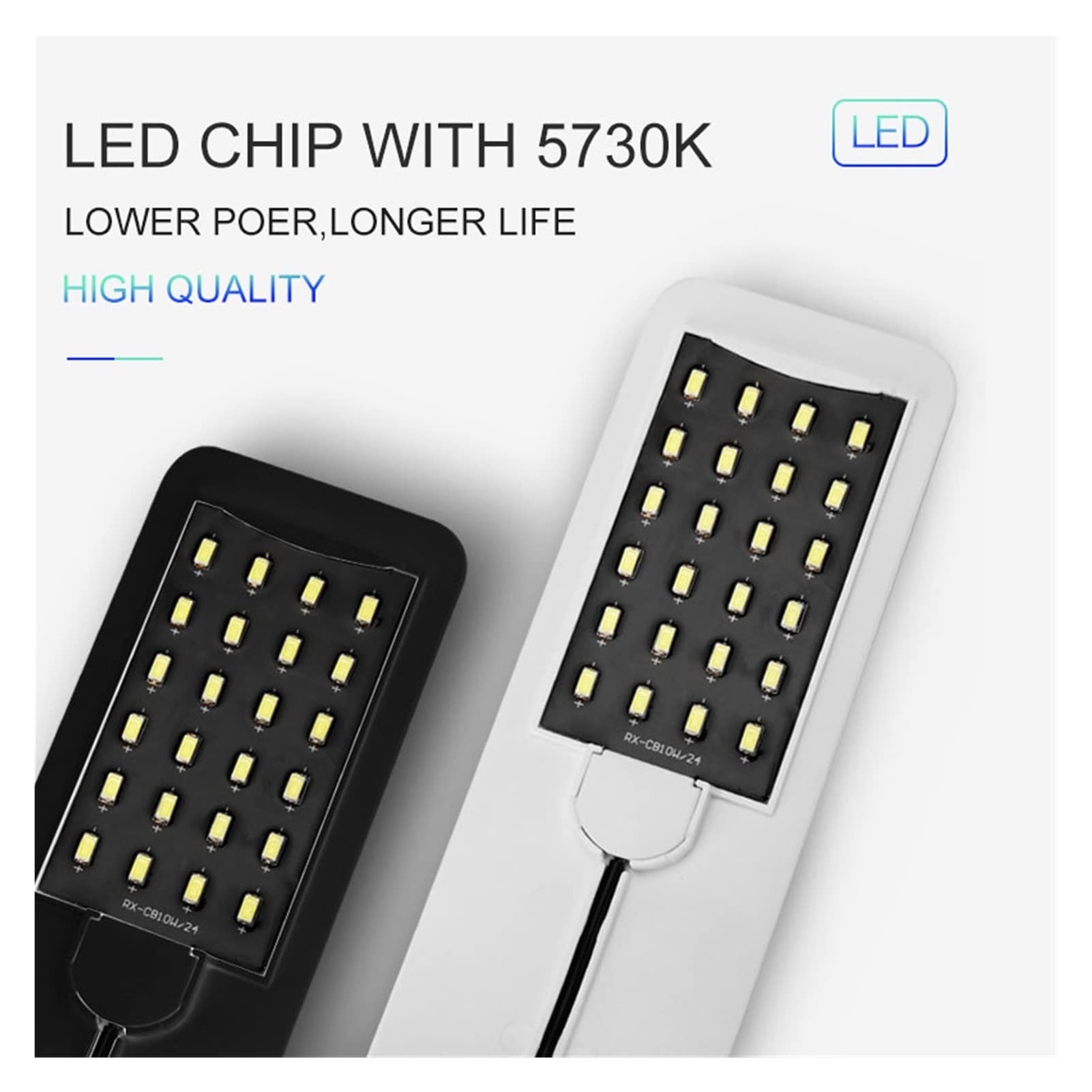 Luz de Acuario LED Ultrafina 5W / 10W / 15W Iluminación de Plantas acuáticas Lámpara con Clip a Prueba de Agua para Plantas de Tanque de Peces Luz de Cultivo (Color : X3 White Lig