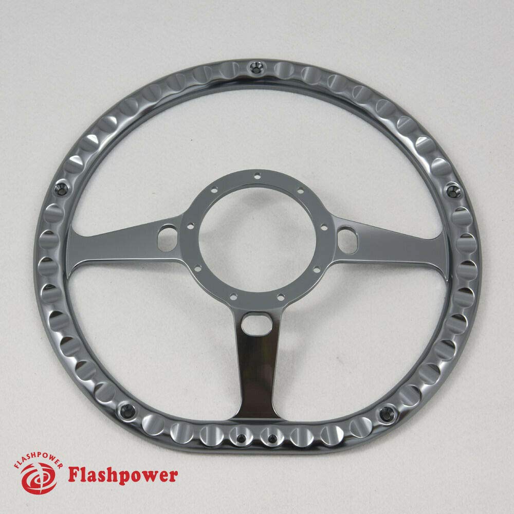 Amazon.com: Flashpower 14'' D-Shape Steering Wheel Carbon Vinyl