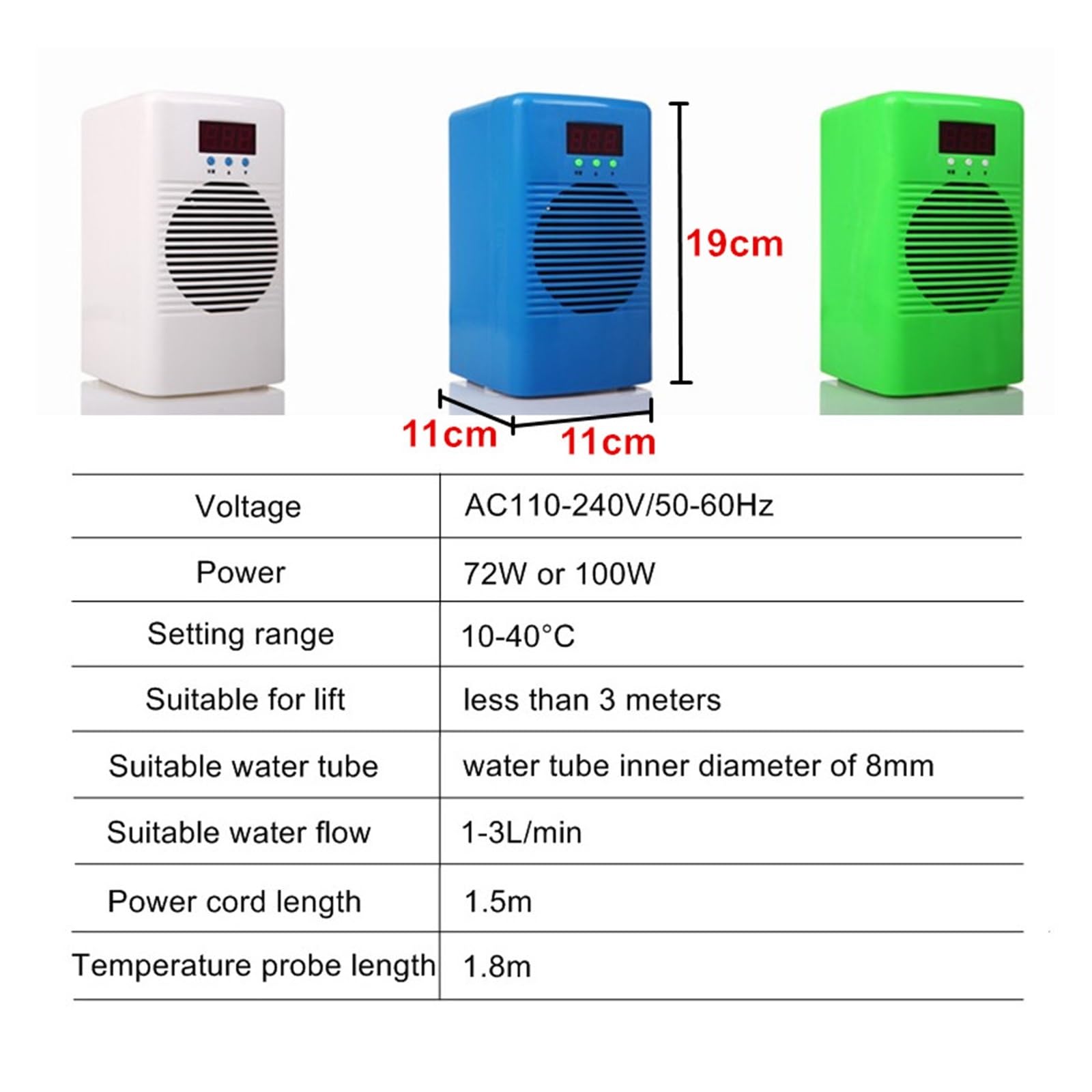 Enfriador de acuario, Mini enfriador de acuario o enfriador de doble calentador, Control de temperatura del agua for peces, camarones, tanque de arrecife de Coral marino Para criaturas acuáticas, acui
