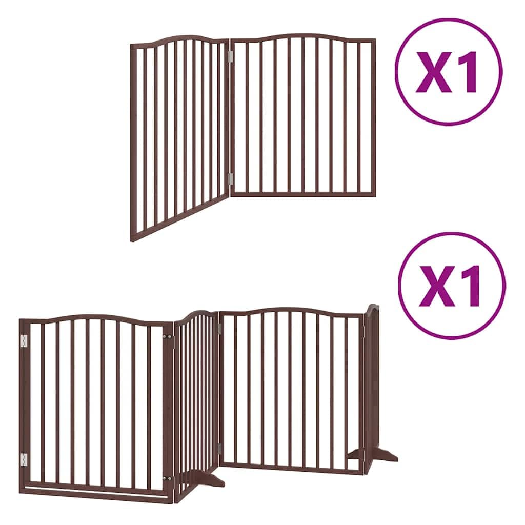 Genérico Puerta de Perros Plegable 6 Paneles Madera álamo marrón 480 cm,Productos para Mascotas,Productos para Mascotas,Productos para Perros,Casetas y cercados para perros-3155637