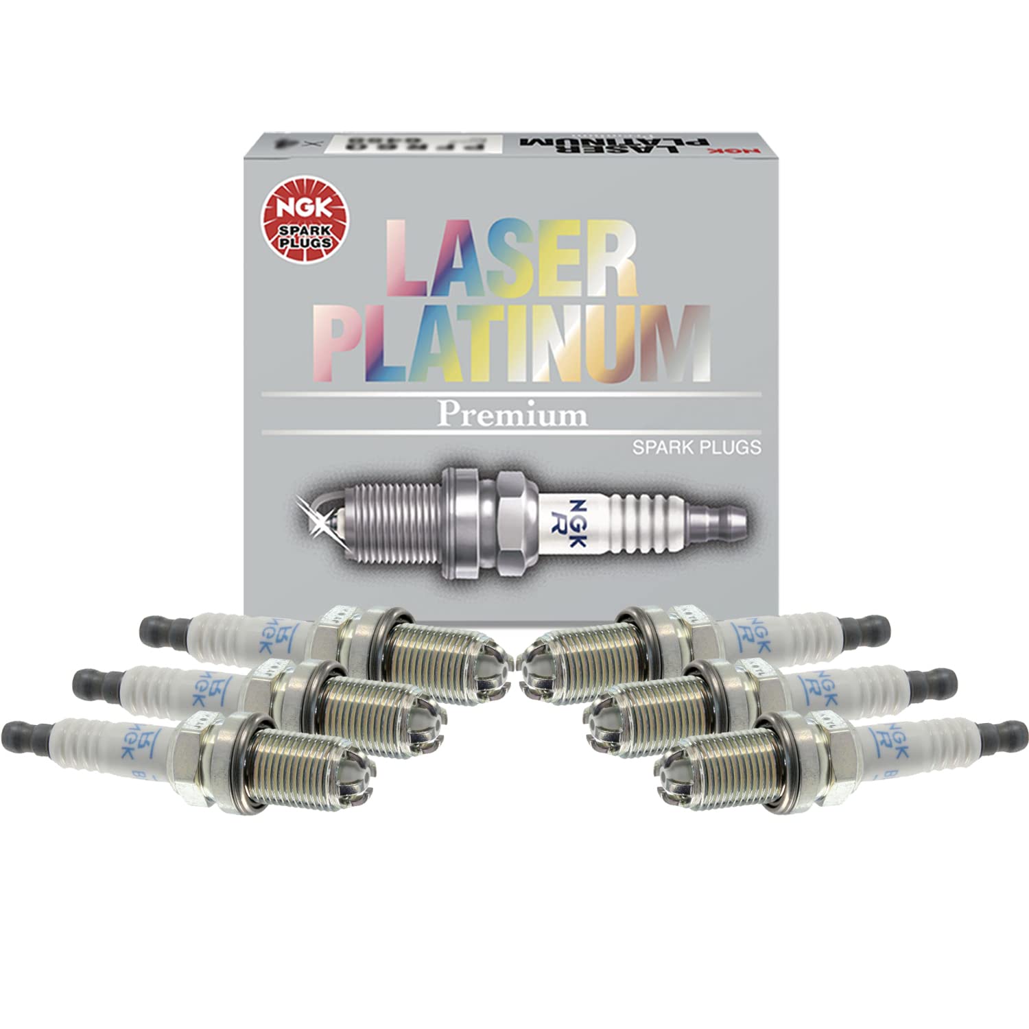 NGK Laser Platinum Spark Plugs Set of 6 for Porsche Boxster Cayman and 911 applications