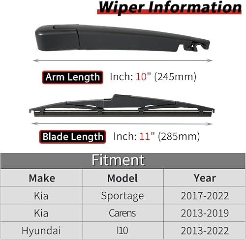 Vista 84 de Repuesto para Hyundai Tucson 2010-2015, juego de limpiaparabrisas trasero - OTUAYAUTO Factory OEM Style 988111H000