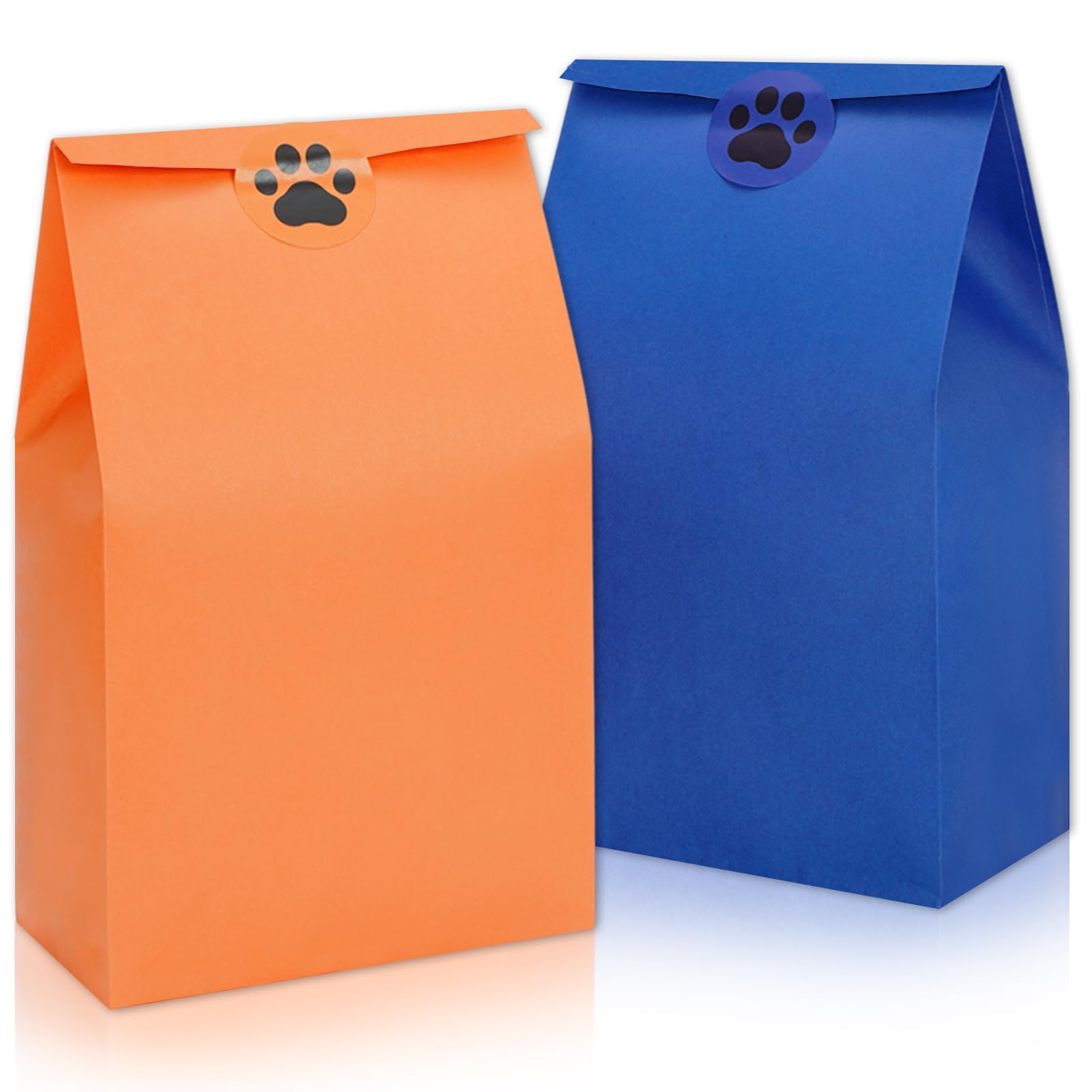Whaline 16-Pack Party Favor Bags – Blue & Orange Paper Gift Bags With Handles - View #7