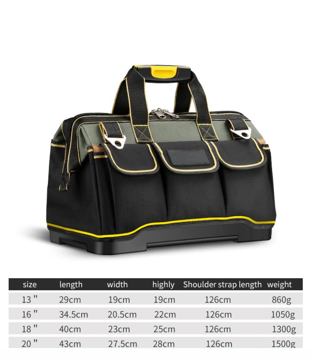 Bolsa de herramientas de boca ancha Oxford para electricista para herramientas y accesorios, diseño duradero y espacioso, ideal para uso profesional y doméstico