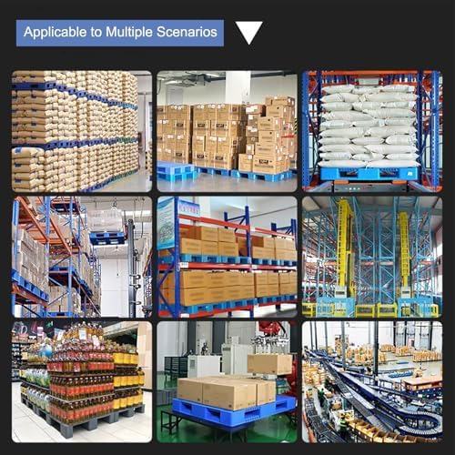 Lightweight Waterproof Plastic Pallets, Stackable Moisture-Proof Floor Risers for Supermarket, Restaurant & Garage Storage (Yellow, 39.4"x39.4")