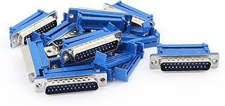Aexit 10Pcs D-SUB Audio & Video Accessories DB25 25 Pin Male IDC Crimp Connector for Flat Connectors & Adapters Cable