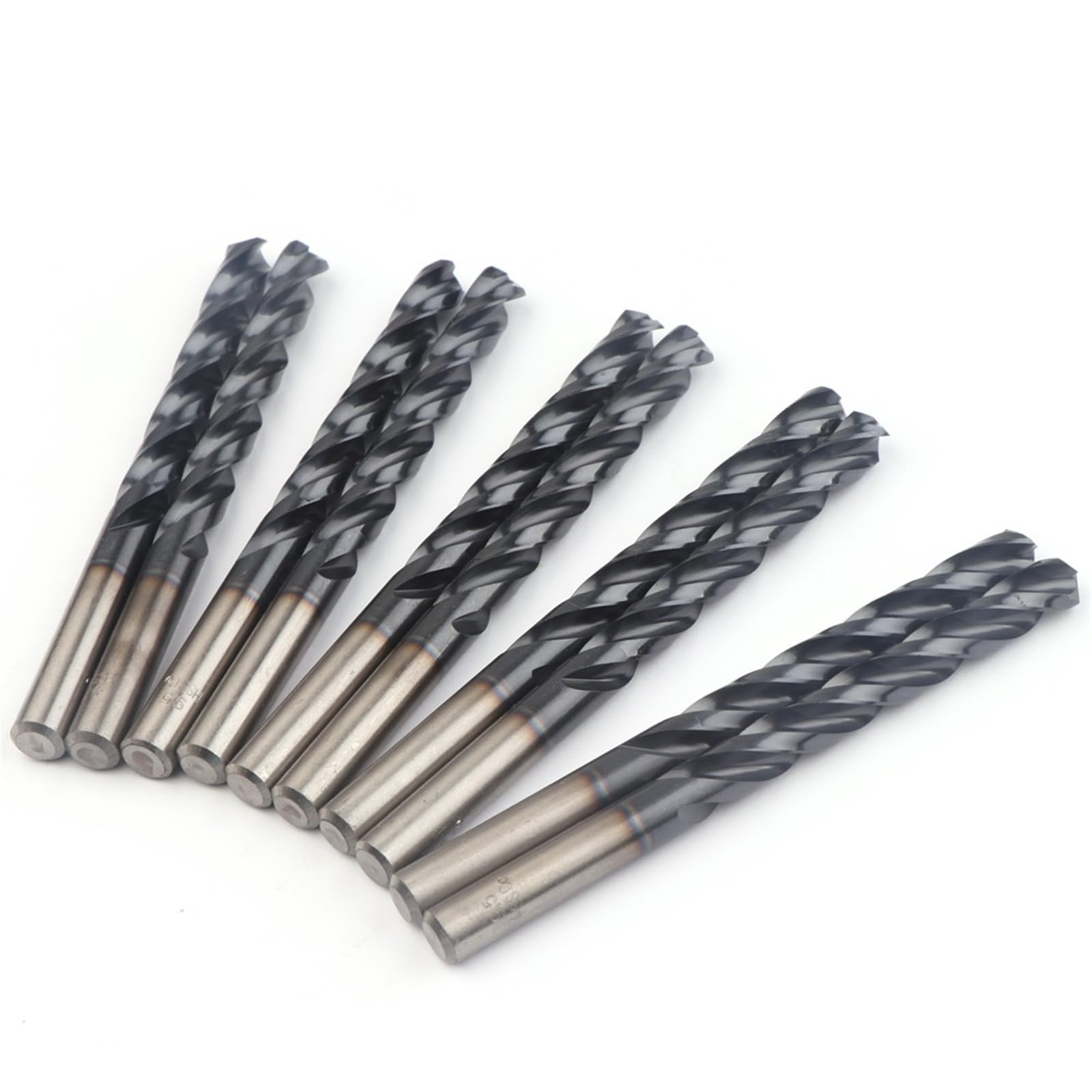 10 sztuk 3 mm-12,5 mm M35 HSSCO kobalt TiAlN wiertła HSS 3 rowki spiralne wiertła do stali nierdzewnej (3/4/5/6/7/8/9/10/11/12,5 mm) (6 mm 10 szt.)