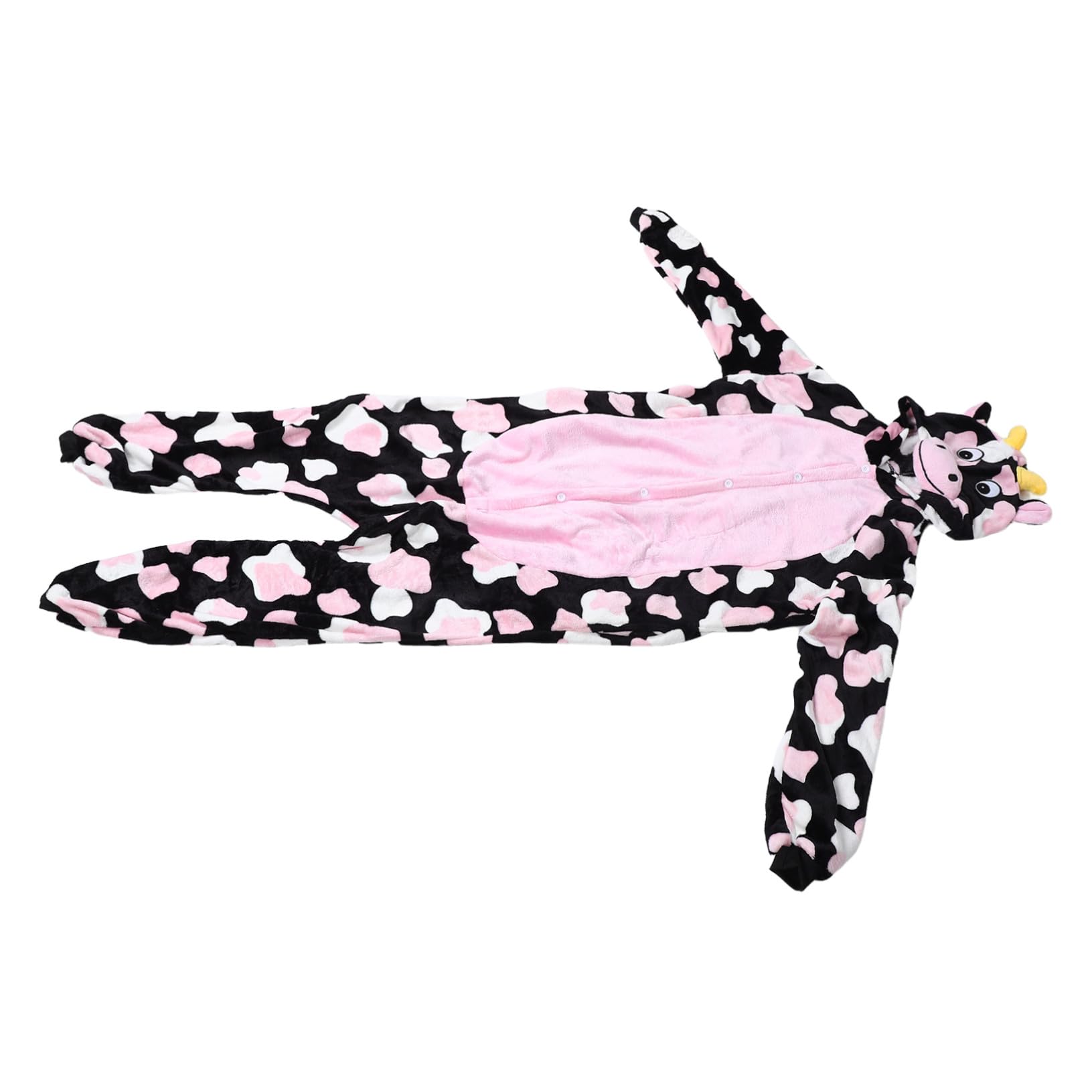 CALLARON Pigiama Onesie in Pile con e Rosa Spesso Unisex per Donna e Costume per Halloween