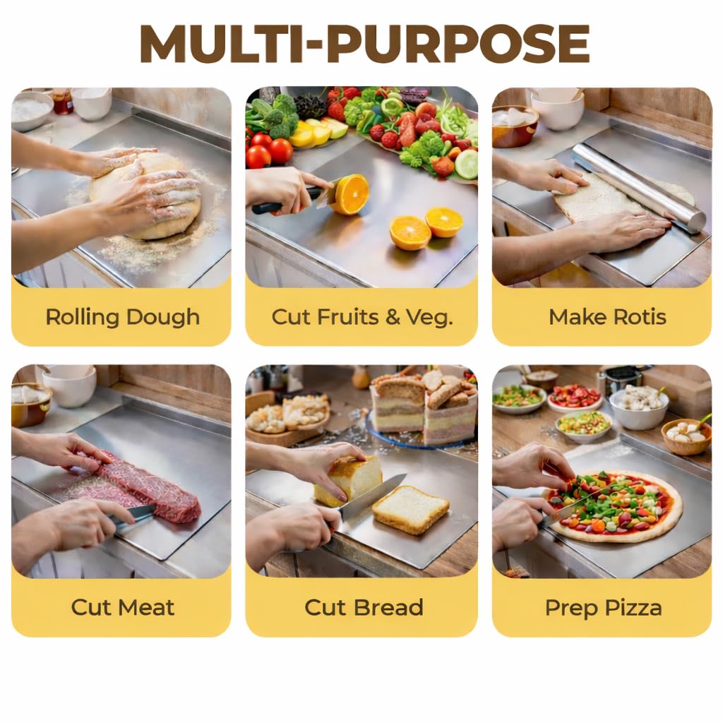 Stainless Steel Cutting Board - Durable & Hygienic -3 Stainless Steel Cutting Board - Durable & Hygienic -3
