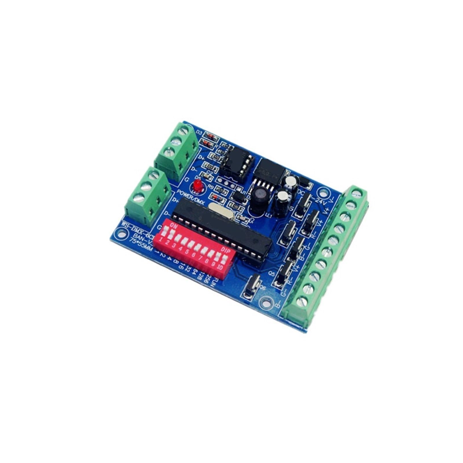 ZXAOMMBEA DC5V 12V 24V 36V 3CH 4CH 6CH 8CH 9CH 12CH 18CH 27CH 36CH Channel LED DMX512 Controller Board decoder for Lights(6CH)