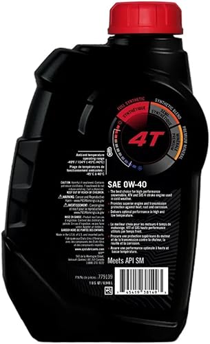 Miniatura 2 de Can-Am Nuevo OEM, XPS 4-Stroke 0W-40 Aceite de mezcla sintética 1 cuarto de galón, 9779139