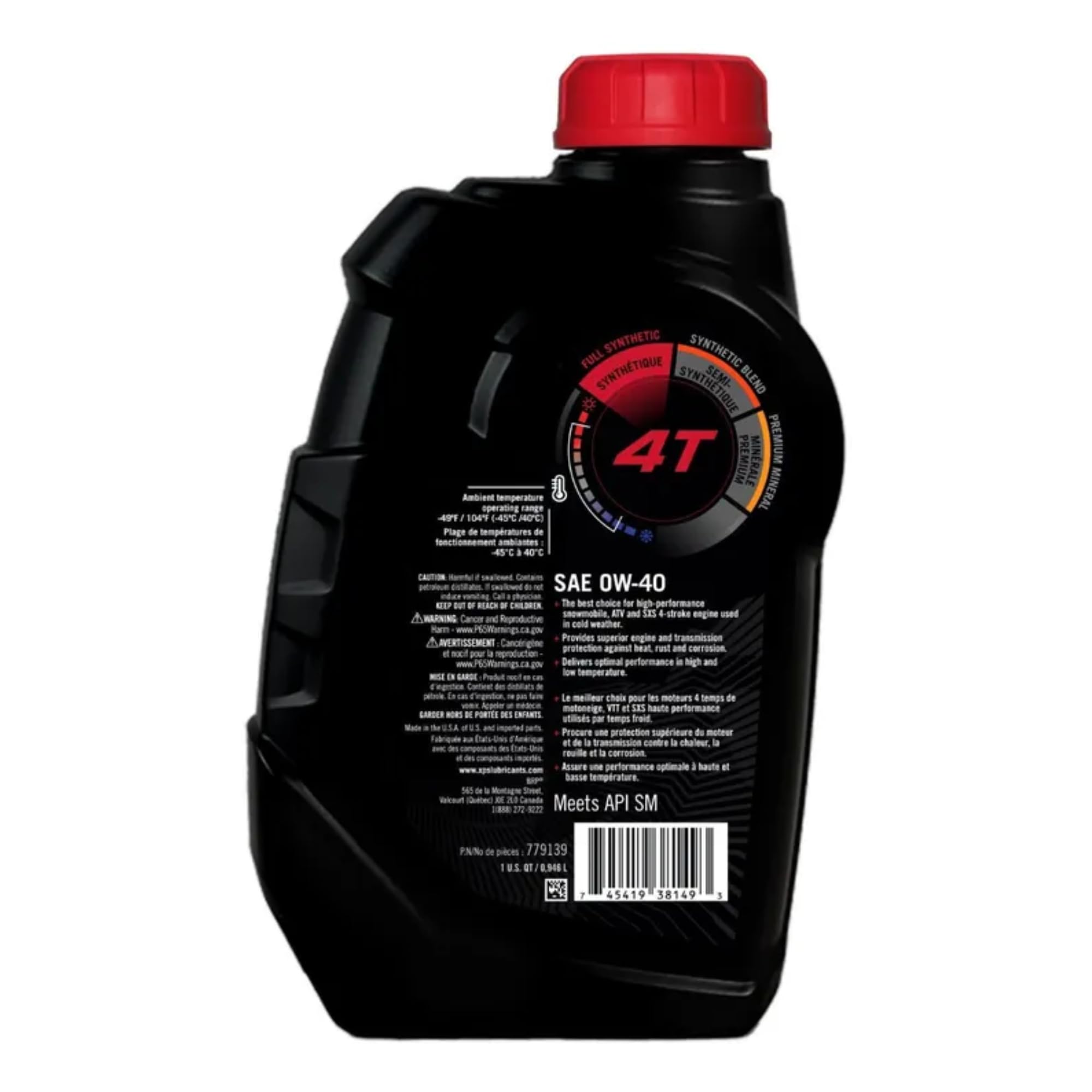Amazon.com: Can-Am New OEM, XPS 4-Stroke 0W-40 Synthetic