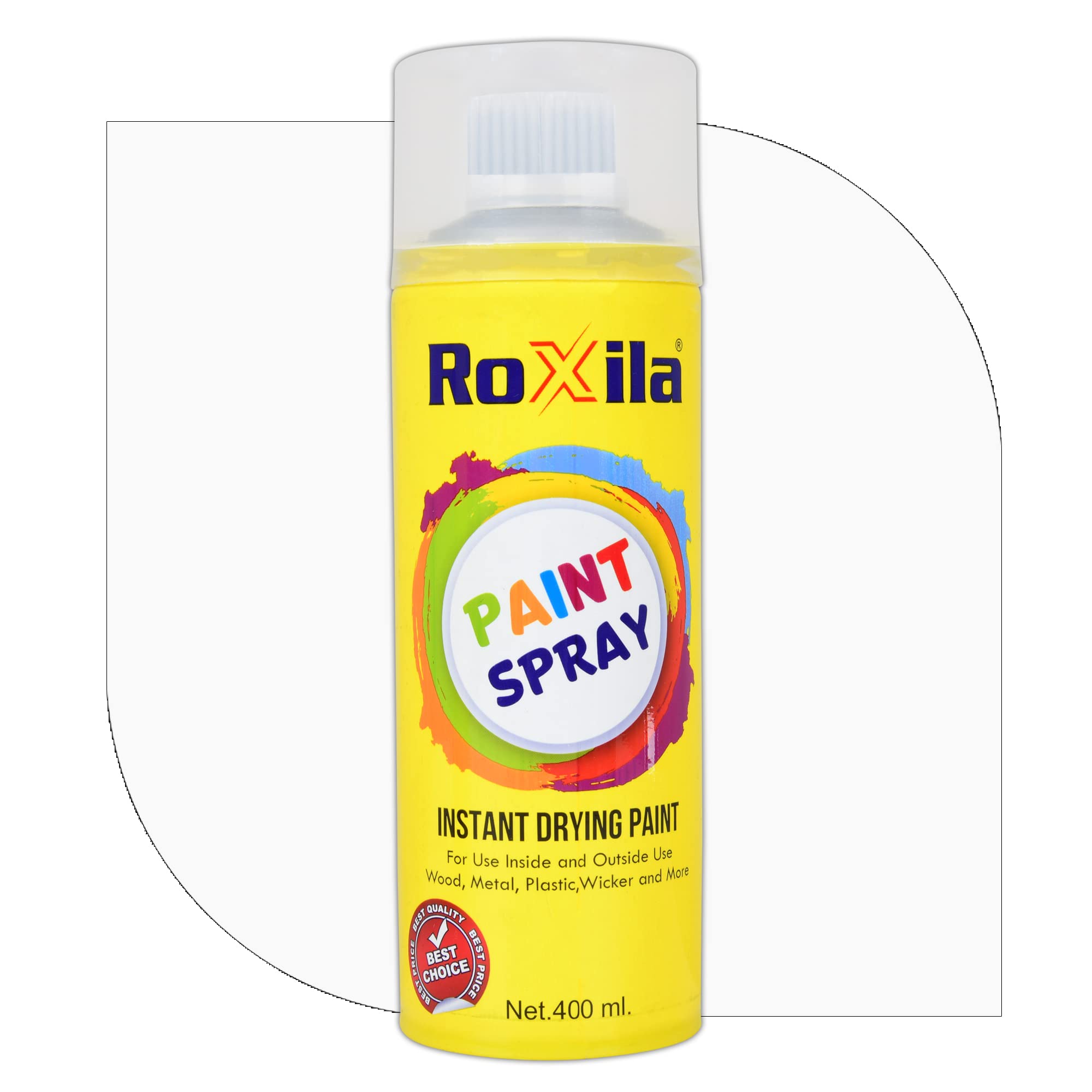 ROXILA® Multipurpose White Paint Spray | DIY, Quick Drying with Matt finish for Wood, Metal, Plastic, Wicker, and More - 400ML (MATT WHITE) (B0C2D3T64P) Amazon Price History, Amazon Price Tracker