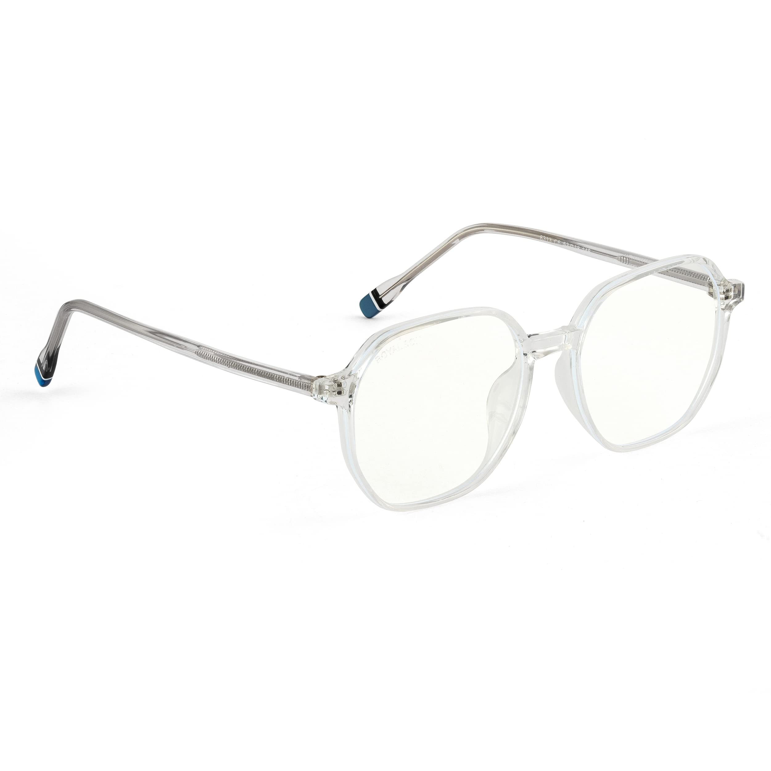 ROYAL SON Hexagon Bluecut Antiglare Men Women Eyeglasses For Day And Night (B0BKSZ1H5R) Amazon Price History, Amazon Price Tracker