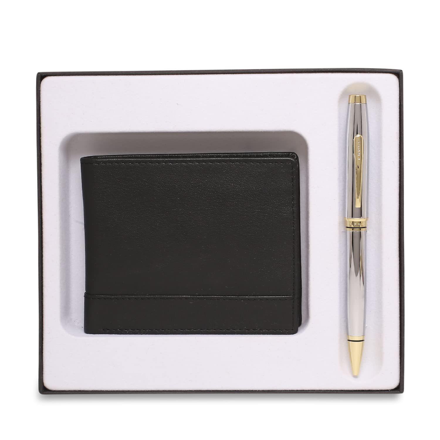 Coventry Chrome Medalist Ball Point Pen With Coin Wallet