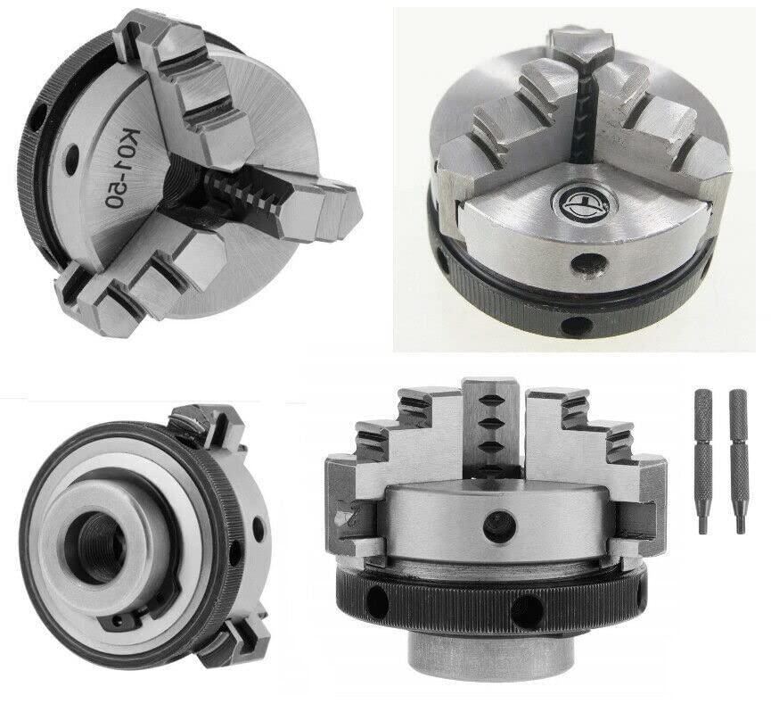 Mandrino Autocentrante Ghisa Mandrino Autocentrante Per Tornio 130mm | 3+3 Griffe In Acciaio | Chiave A T Inclusa Accessori Tornio Professionali