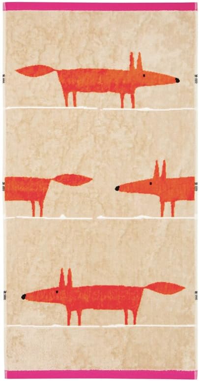 Scion MR FOX TOWELS CERISE & TANGERINE, HAND, Cotton, 50 x 90 x 0.2 cm