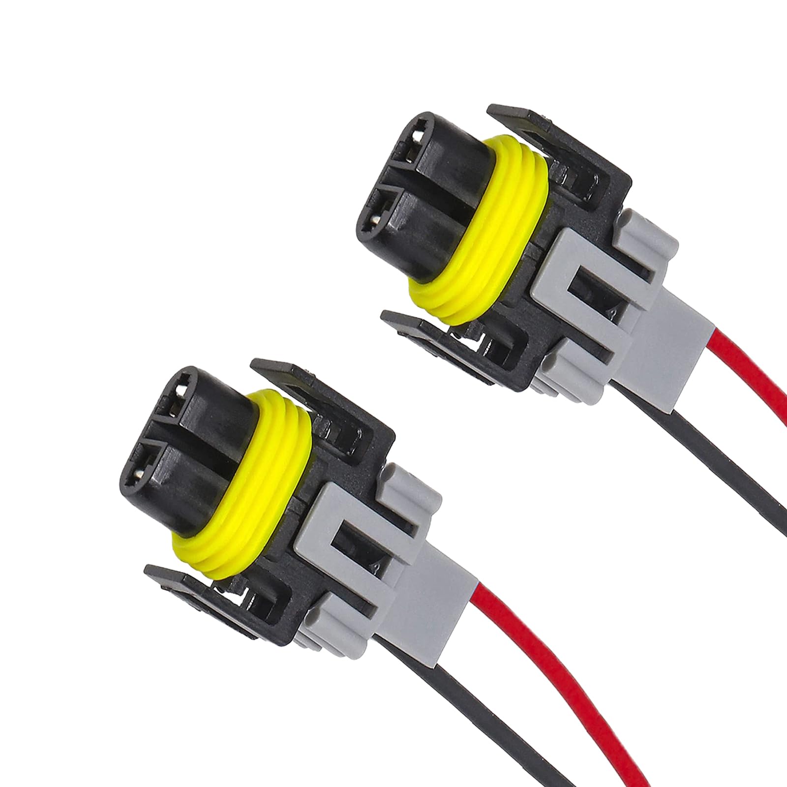 2 PCS Fog Light Harness Plug, Car Light Wire Socket Connector, Automotive Waterproof Connector, for Car Fog Light Connector (Black)