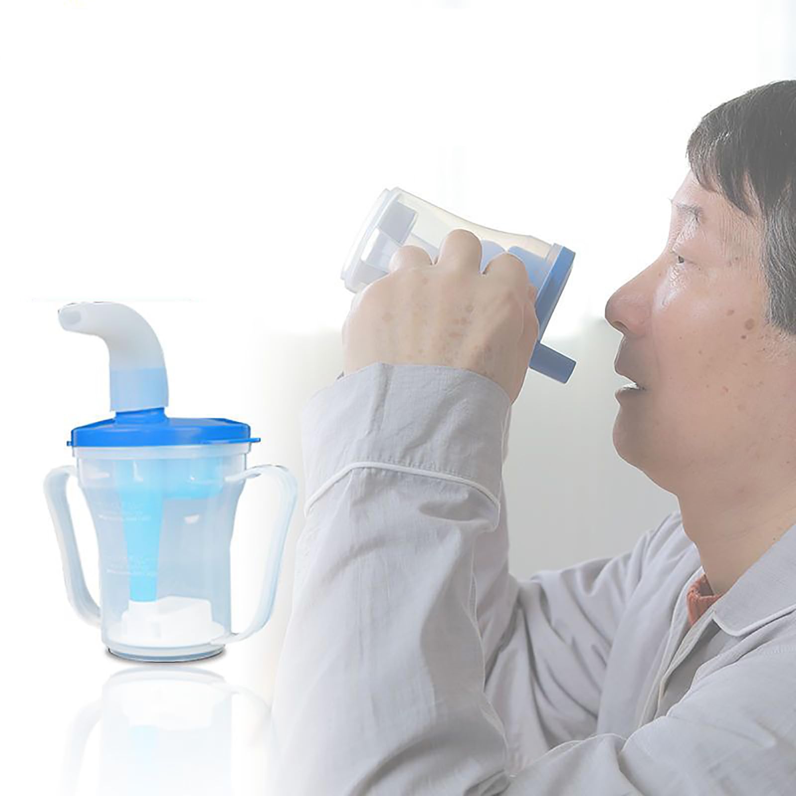 Tazza D'acqua Per Anziani, Tazza D'acqua Quantitativa Per Pazienti, Con Un'emissione Fissa Di Acqua Di 10-15 Ml, Adatta a Chi Ha Difficoltà a Mangiare Cibi Solidi E a Chi Ha Mobilità Limitata