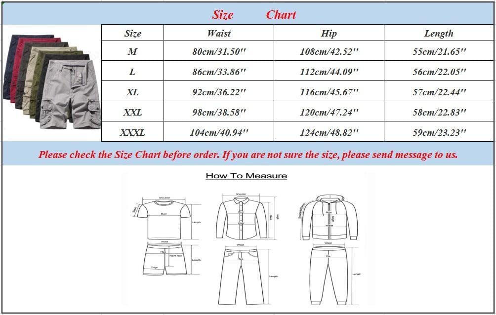 Cargo Short Homme, Short De Sport Homme Court avec Poches - Taille Élastique - Pas Cher - Classique Relaxed Fit Casual Mode Chino Shorts pour Fitness, Plage, Trekking Activités Diverses