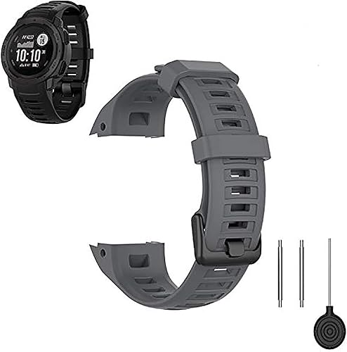 FoundEast Compatible con Garmin Instinct 2Instinct Instinct TacticalEsportsSolarTide Bands, correa de silicona de repuesto resistente al agua,