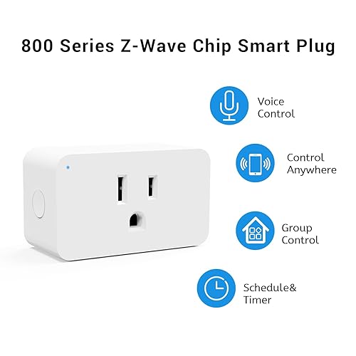 Miniatura 10 de New One Enchufe Zwave, toma Zwave con monitoreo de electricidad, requiere concentrador Z-Wave, enchufe Z-Wave funciona con asistente doméstico,