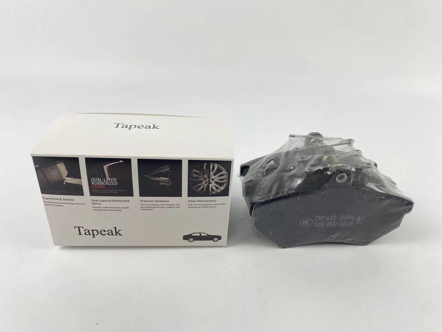 Tapeak Brakes for vehicles, Front Ceramic Brake Pads with Hardware