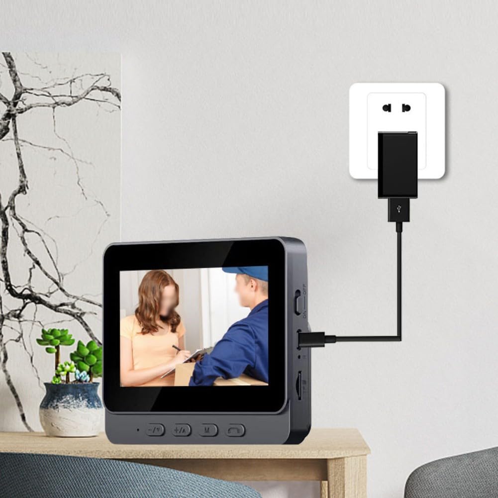 Timbre inalámbrico de video sin necesidad de WiFi, audio de 2 vías, cámara habilitada con pantalla, videoportero 1080P, diseño impermeable para uso en exteriores, suscripción