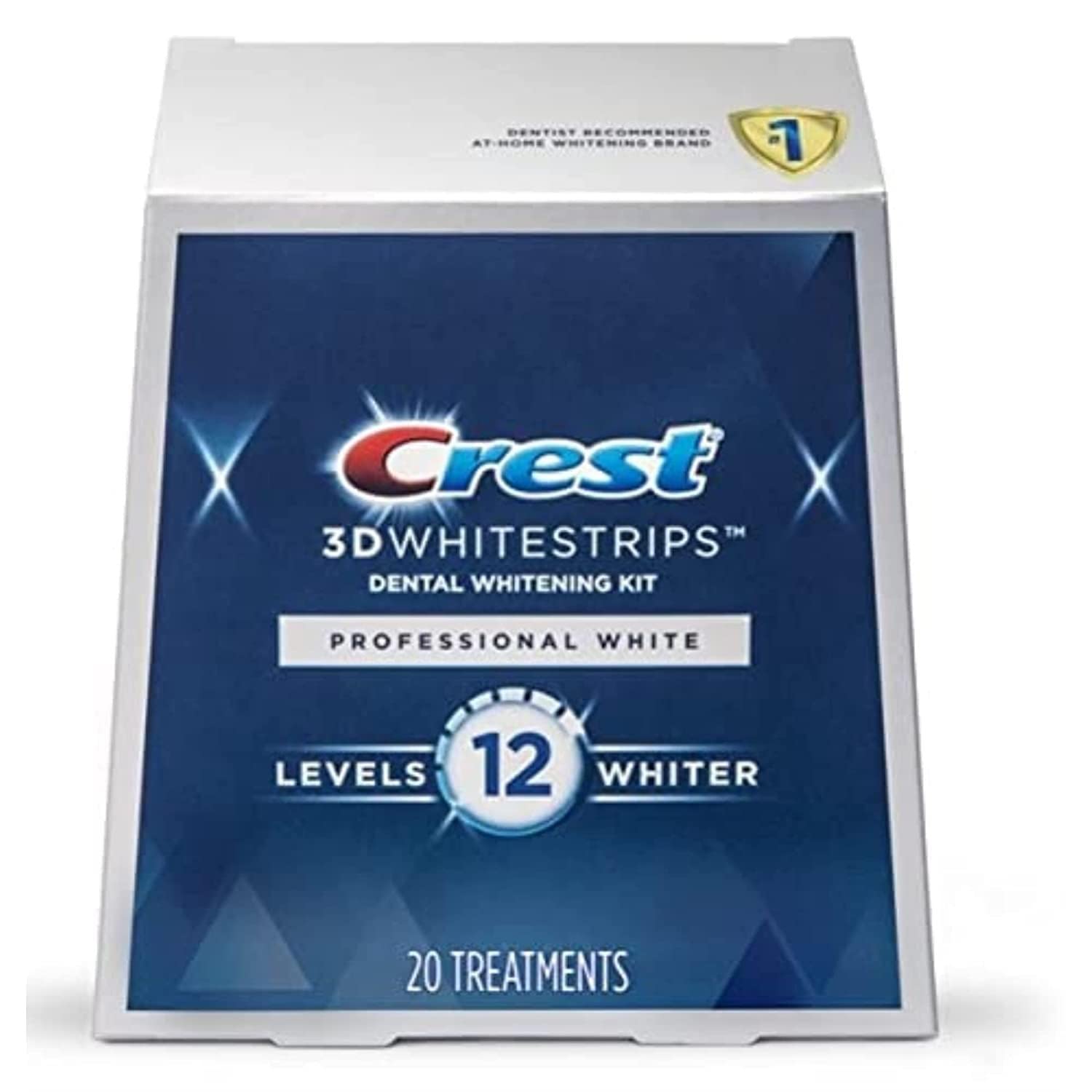 Crest 3D Whitestrips Professional White Teeth Whitening Strip Kit 40 Strips 20 Count Pack