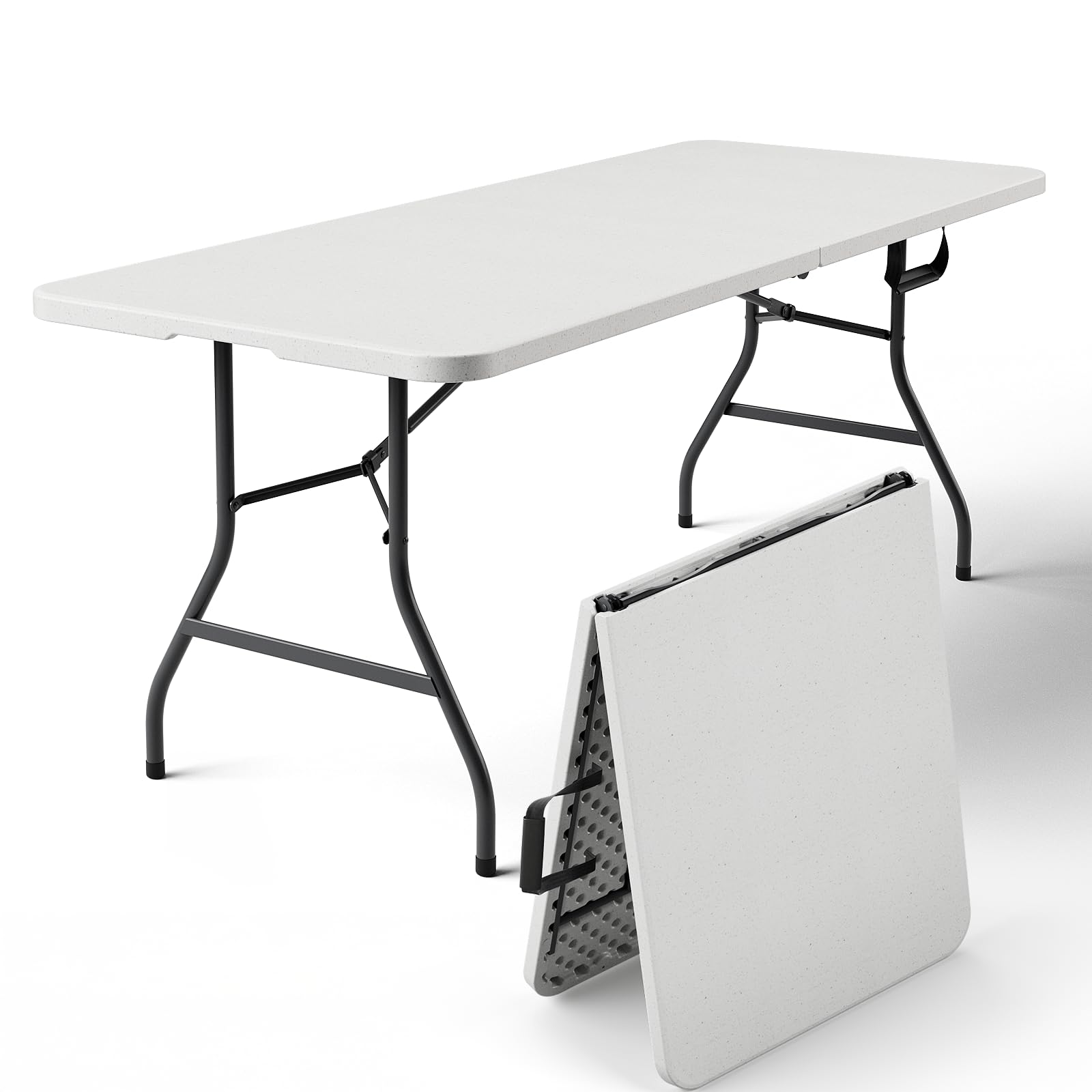 MAKE CHANGES Folding Table 6FT Heavy Duty Plastic Table