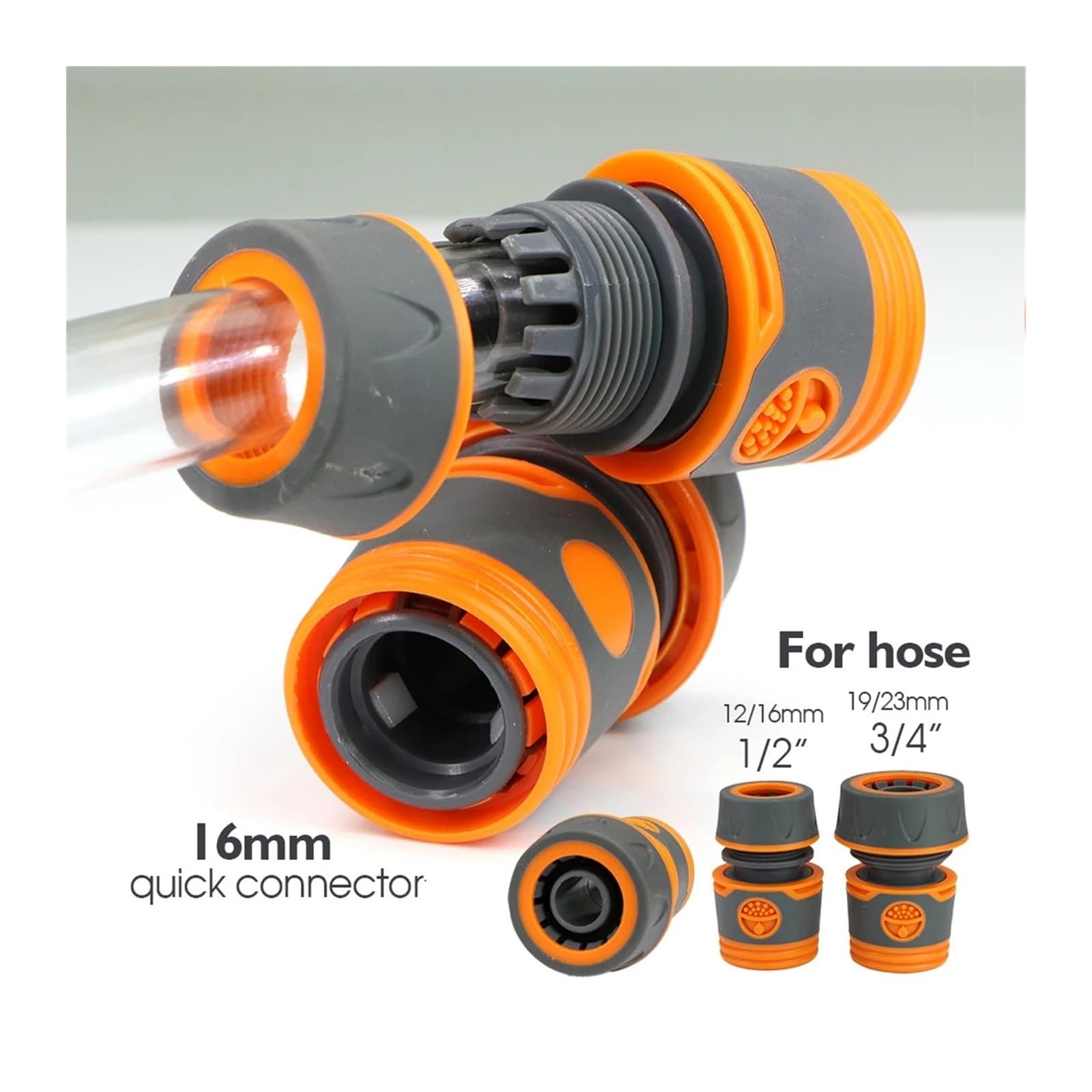 Conector rápido for Manguera de jardín de 5 Piezas de 1/2" y 3/4"(D5PCS)