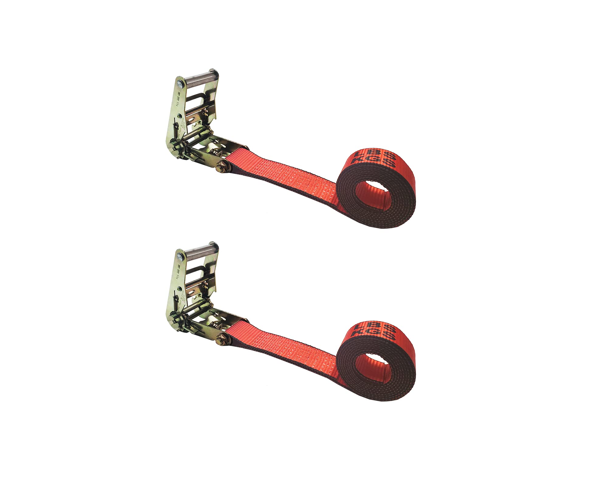 Mega Cargo Control 2 - Pack 2” x 20’ Ratchet Tie Down Endless Cargo Straps- Utility, Box-Van, Equipment Strap- Custom Sewn in USA