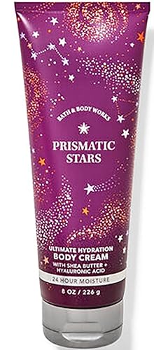 Bath & Body Works Prismatic Stars Ultimate Hydration Body Cream Set de regalo para mujeres, 8 onzas líquidas (estrellas prismáticas)
