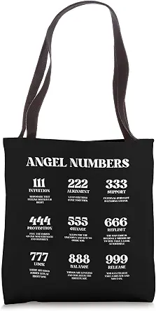 Angel Numbers Divine Numbers Tote Bag