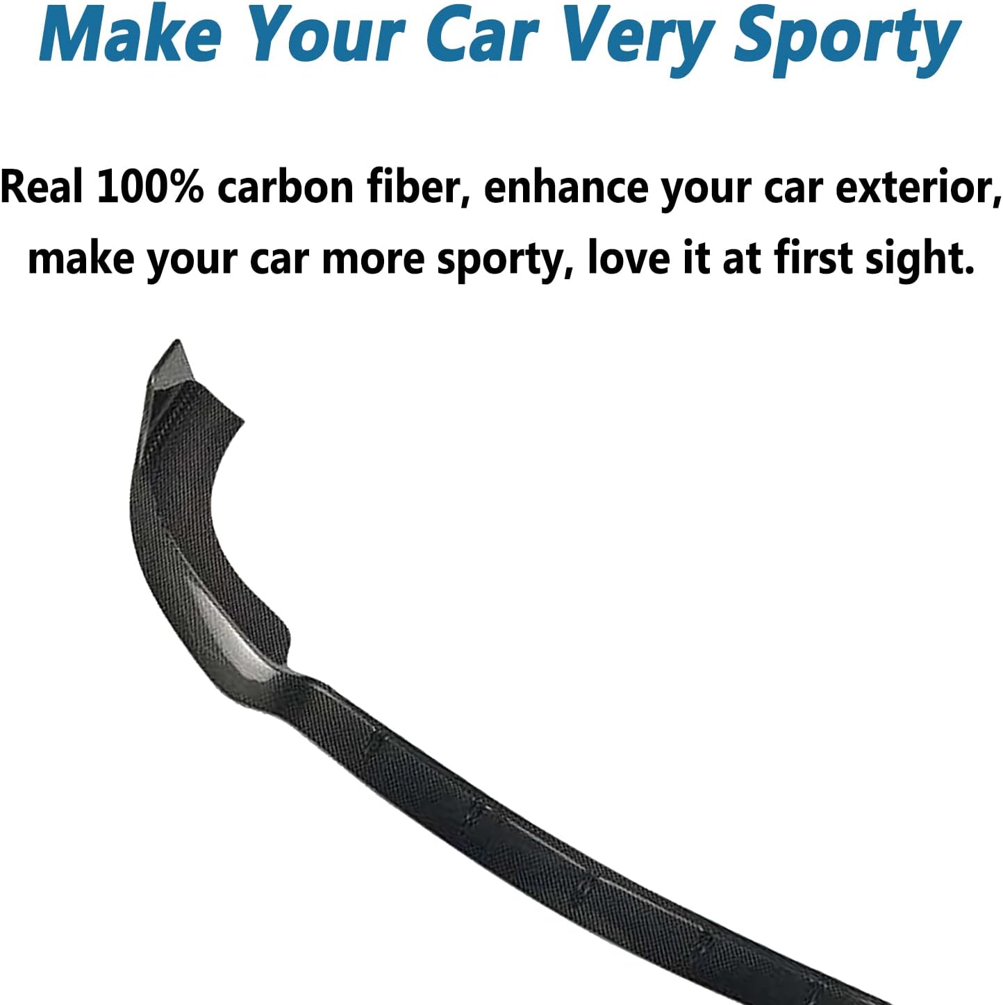 Front Spoiler Modification Accessories for Mercedes Benz AMG GT50 GT53 (2019-2022), BS Style Carbon Fiber Front Bumper Chin Lip Spoiler Splitter Gloss Black