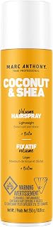 Marc Anthony Coconut & Shea Volume Hairspray: Flexible Anti-Humidity Hold, No Flake Frizz Fighter for Shine & Lift
