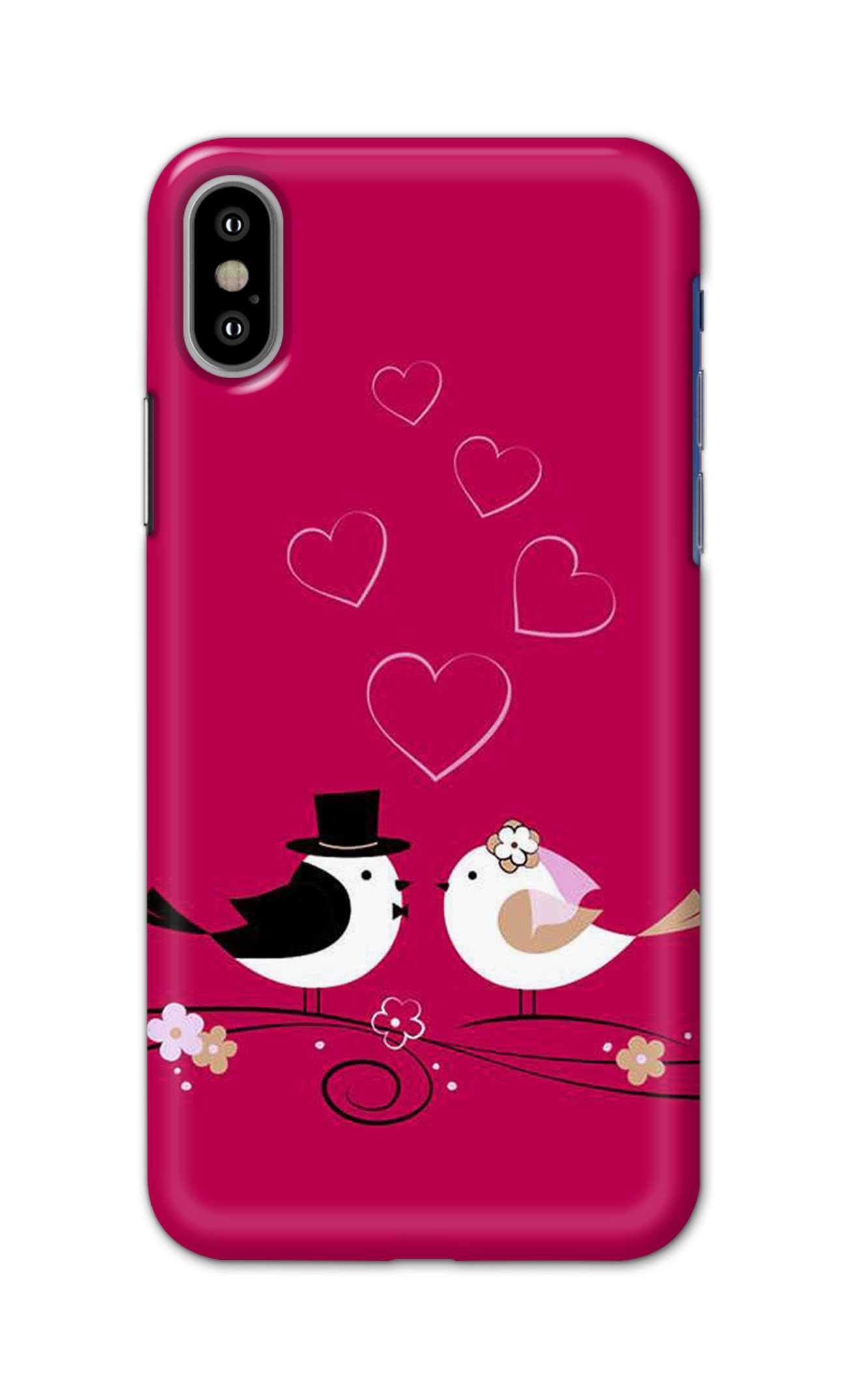 GenericPRINTFIDAA Cute Cartoon Birds Love Printed Designer Hard Back Case Cover for Apple iPhone X/iPhone 10 / iPhone Ten/iPhone Xs -(RY) MKK2028