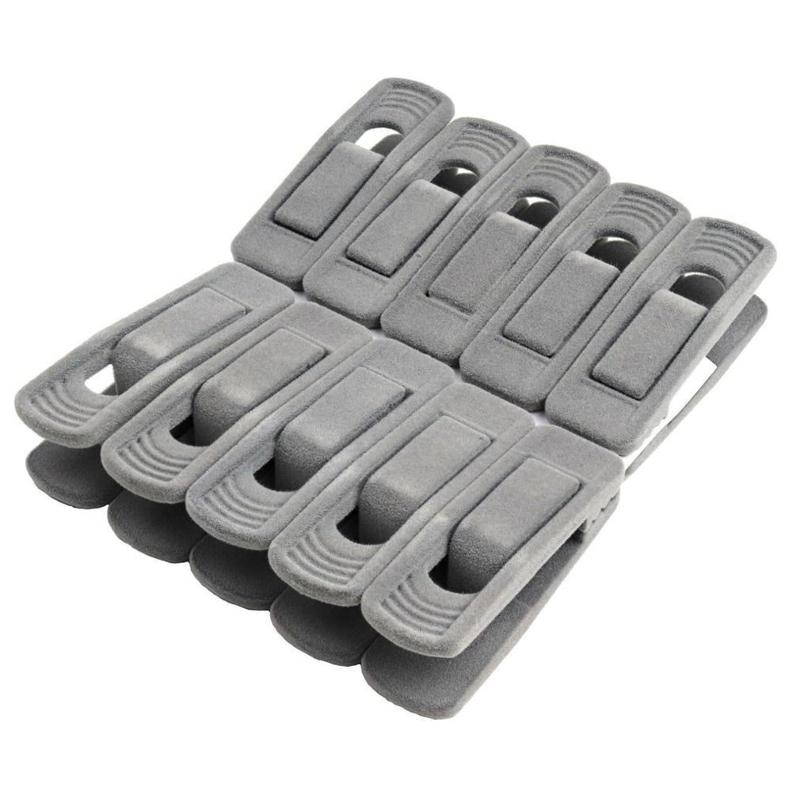 Missffcat 10/20pcs Velvet Non-Slip Hanger Clips - Space-Saving Clothespins for Clothes Organization(20pcs)