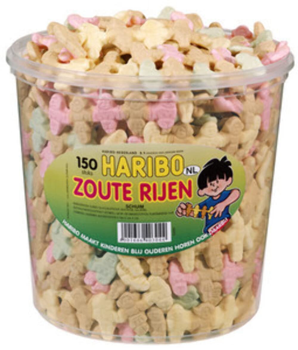 Lakritz Haribo | Schaumstoff-Salze-Reihen | Haribo Großpackung | Lakritze Haribo | 150 Pack | 1200 Gram Total