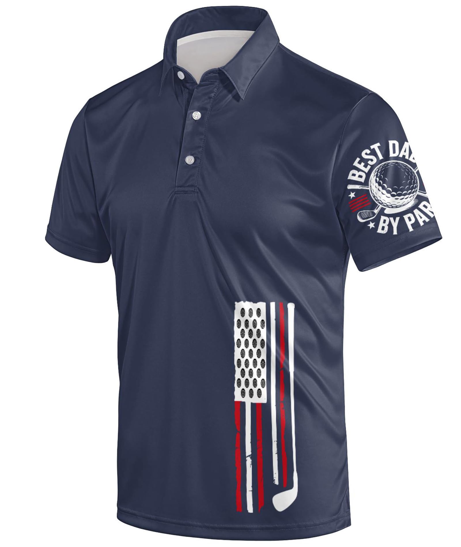 Golf Polo Shirts for Men Funny Print