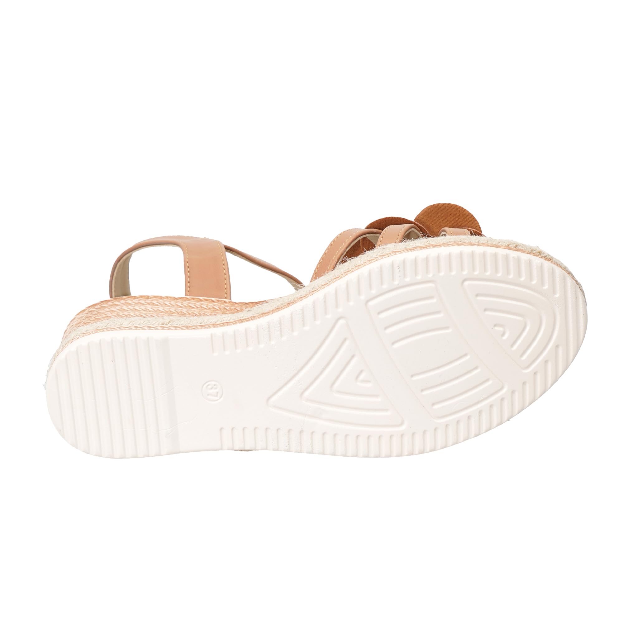 JOMIX Damen Sandalen Blume Sommer Elegant Keilsandalen Sandaletten Espadrilles Plateau Wedges Sandals mit Absatz Bequem Strand Sommersandalen