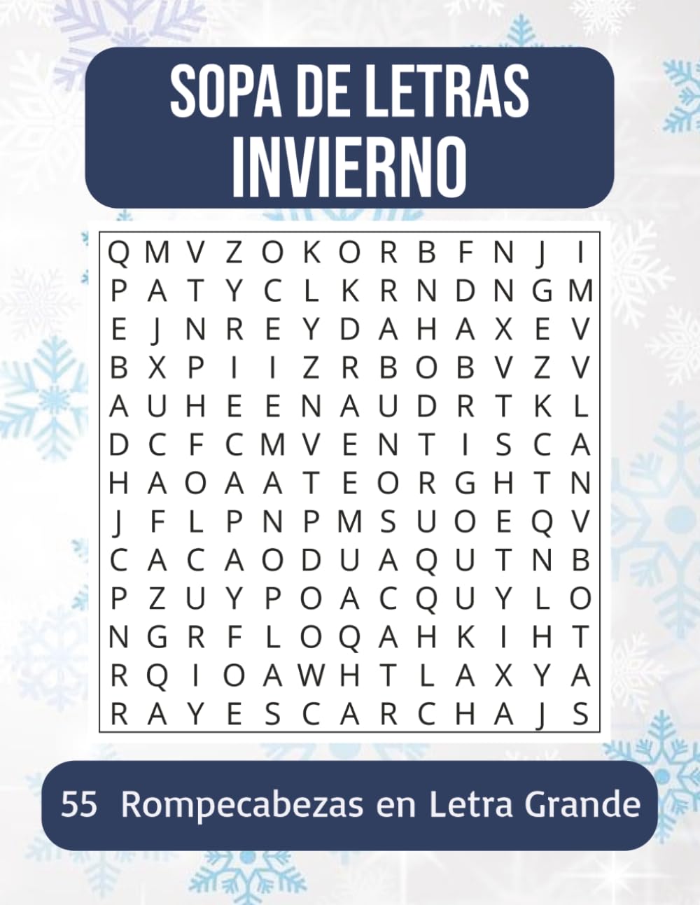 Libro de Sopas de Letas de Invierno: Sopas de Letras para Adultos Mayores con Letra Grande y Fácil de Leer con temática invernal y Más (8.5 x 11 ... – Regalo para Vacaciones, Tiempo Libre y mas