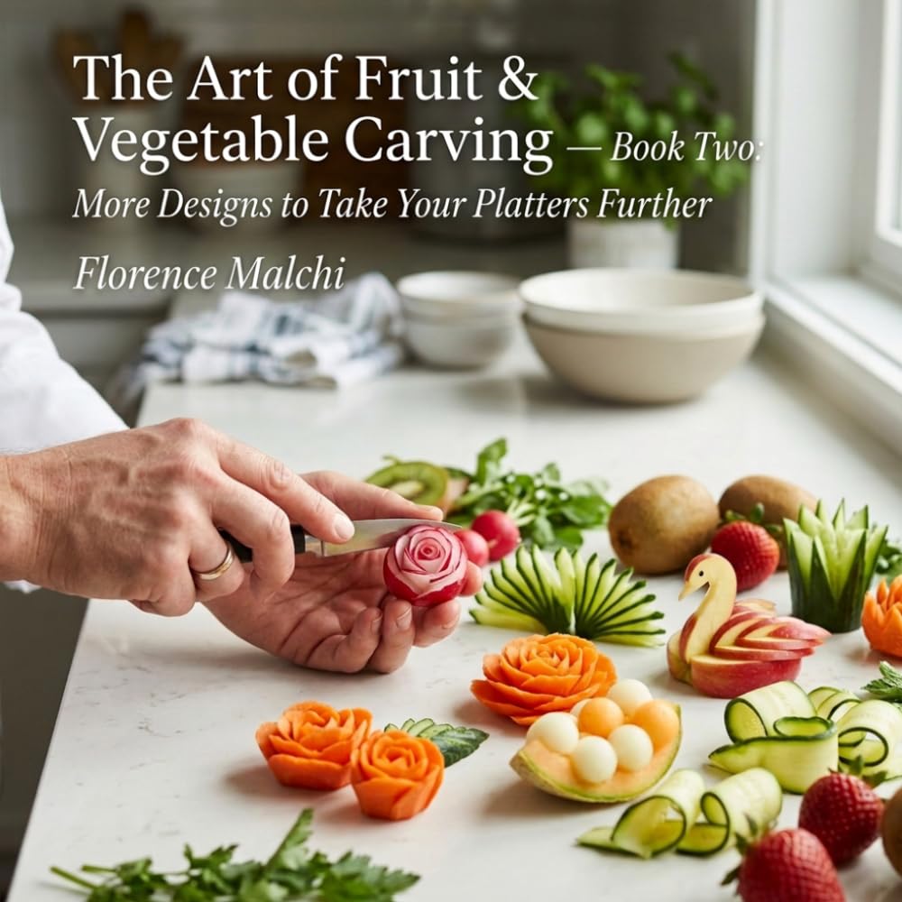 The Art of Fruit & Vegetable Carving — Book Two: More Designs to Take Your Platters Further: A Step-by-Step Guide to Beautiful Edible Garnishes and Culinary Centerpieces (The Confident Kitchen)