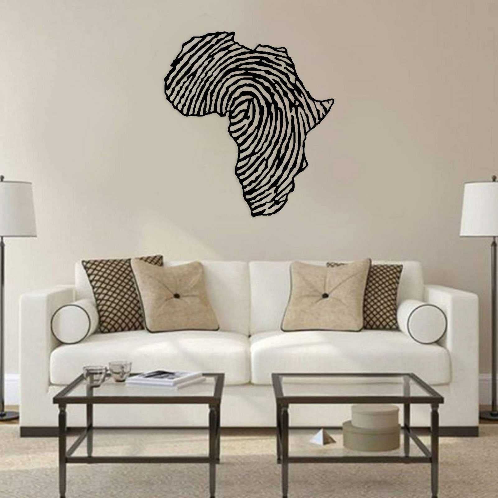 Scultura Parete Metallica Astratta 4 Pezzi 58x40 Cm | Montagne 3D Nero Minimal