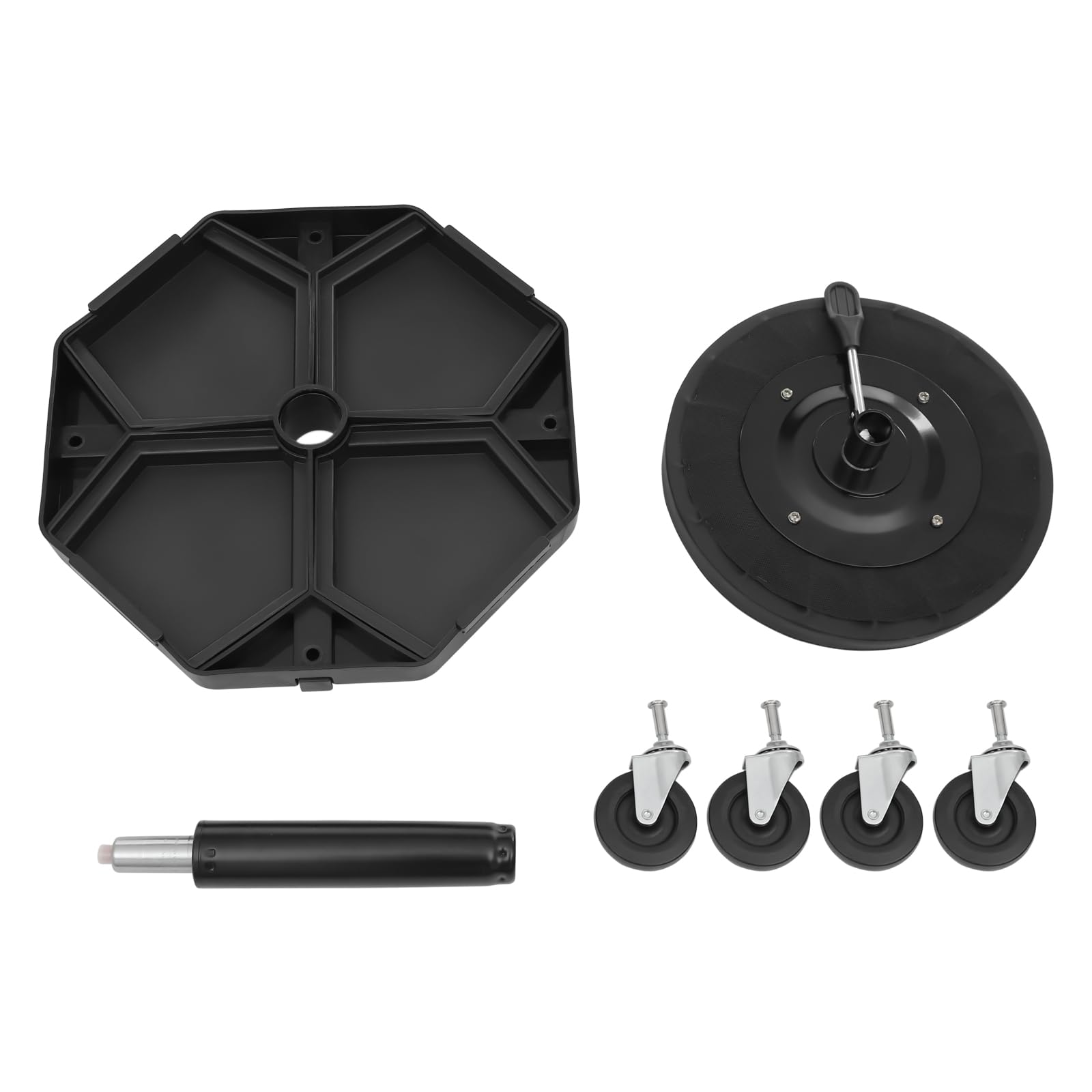 Sgabello da officina regolabile in altezza, con ruote e ripiano per attrezzi, 150 kg, per garage, negozi, saloni, officine (nero)