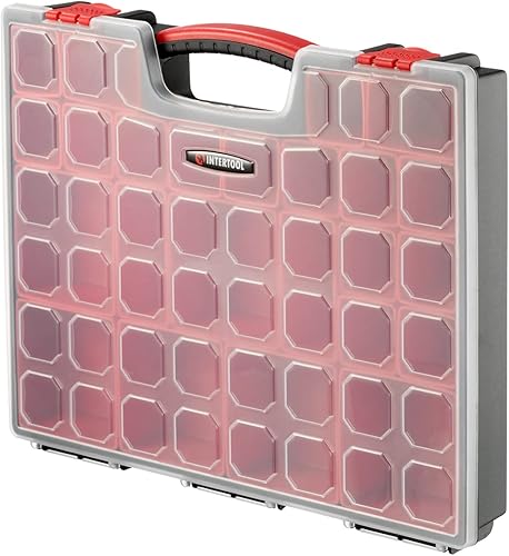 Miniatura 5 de INTERTOOL Organizador de hardware con 24 contenedores extraíbles - Caja de almacenamiento de piezas pequeñas para tuercas, pernos, tornillos, clavos